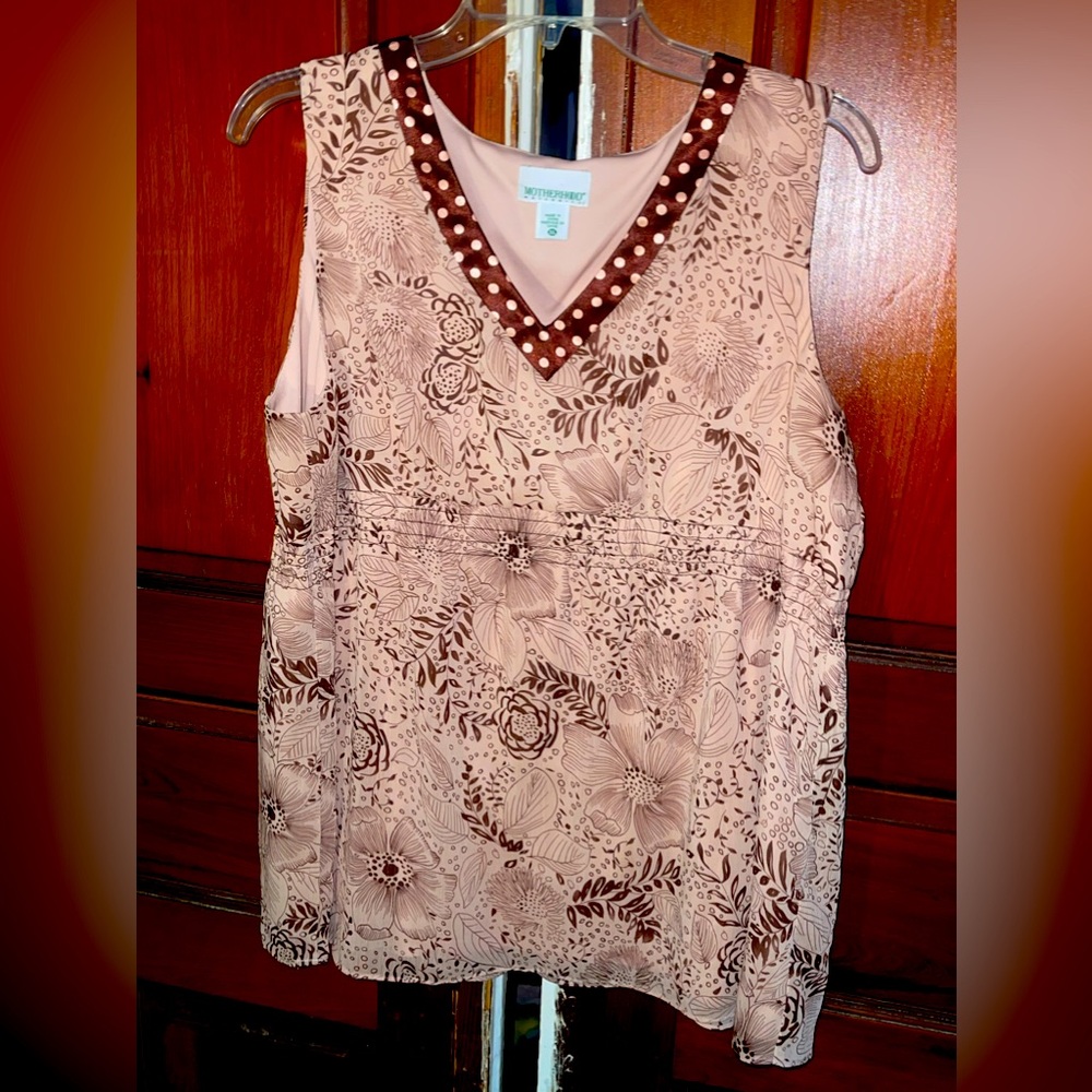 Motherhood Maternity Pink Hues Sleeveless Top. Size XL